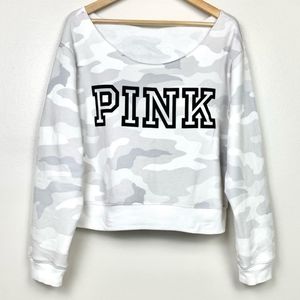 Victoria Secret off the shoulder camo sweatshirt